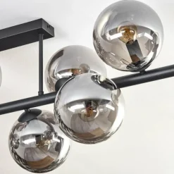 hofstein Gastor Plafonnier, Boule lumineuse Fumé, 10 lumières