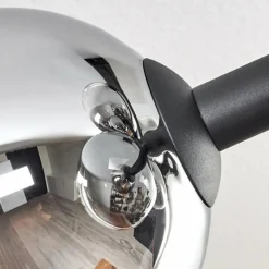 hofstein Gastor Plafonnier, Boule lumineuse Chrome, Clair, Fumé, 6 lumières