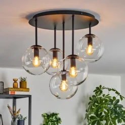 hofstein Gastor Plafonnier, Boule lumineuse 45 cm Clair, 5 lumières