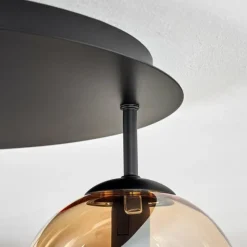 hofstein Gastor Plafonnier, Boule lumineuse 45 cm Ambre, Clair, Fumé, 5 lumières