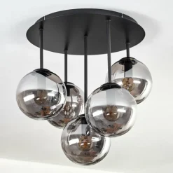 hofstein Gastor Plafonnier, Boule lumineuse 45 cm Fumé, 5 lumières