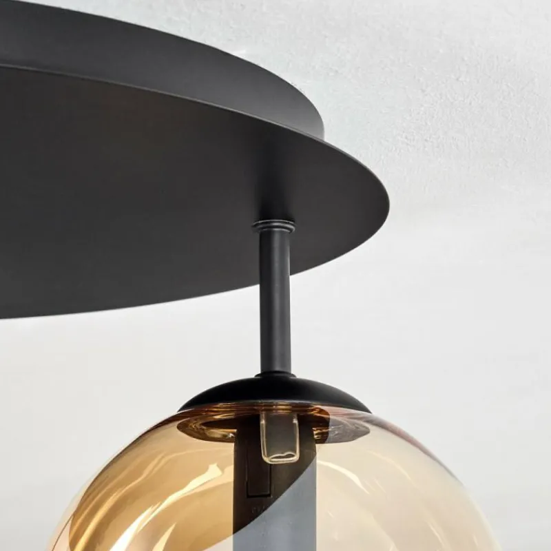 hofstein Gastor Plafonnier, Boule lumineuse 45 cm Ambre, 5 lumières