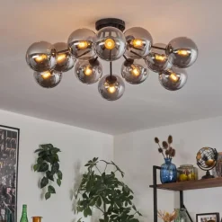 hofstein Gastor Plafonnier Fumé, 12 lumières