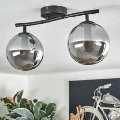 hofstein Gastor Plafonnier Fumé, 2 lumières