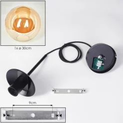 hofstein Gastor Suspension, Boule lumineuse Ambre, 1 lumière