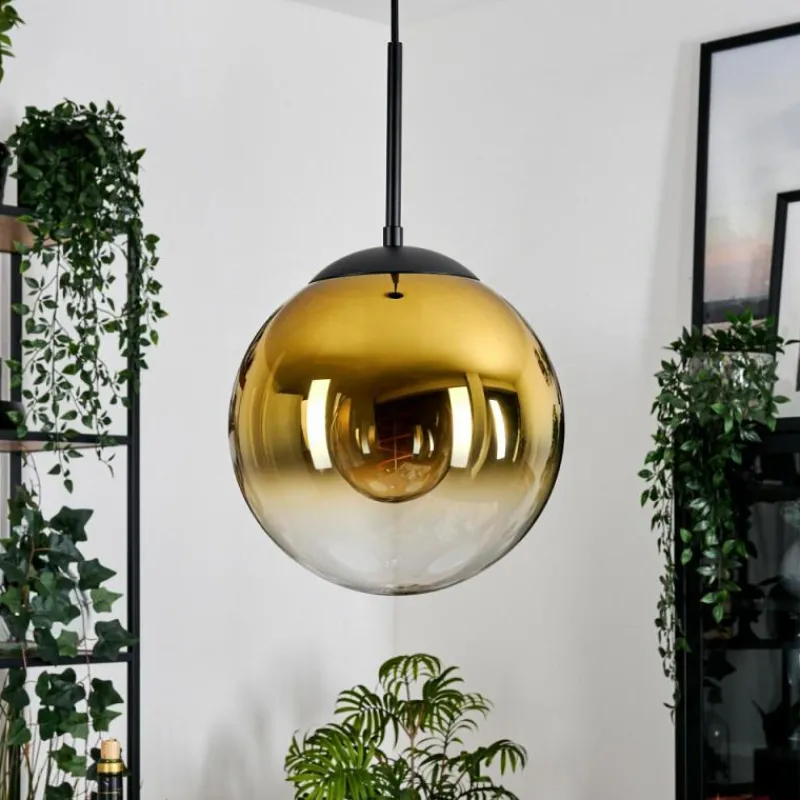 hofstein Gastor Suspension, Boule lumineuse Or, Clair, 1 lumière