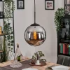 hofstein Gastor Suspension, Boule lumineuse Chrome, Fumé, 1 lumière