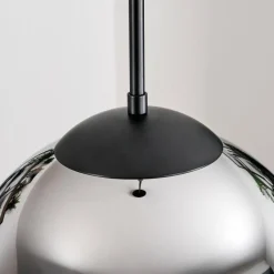 hofstein Gastor Suspension, Boule lumineuse Chrome, Fumé, 1 lumière