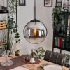 hofstein Gastor Suspension, Boule lumineuse 30 cm Chrome, Clair, Fumé, 1 lumière
