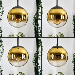 hofstein Gastor Suspension, Boule lumineuse 20 cm Or, Clair, 1 lumière