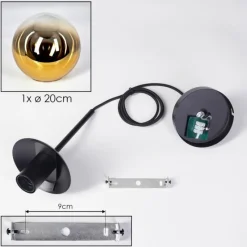 hofstein Gastor Suspension, Boule lumineuse 20 cm Or, Clair, 1 lumière