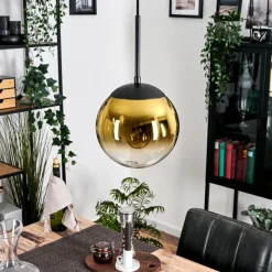 hofstein Gastor Suspension, Boule lumineuse 20 cm Or, Clair, 1 lumière