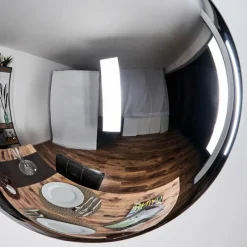 hofstein Gastor Suspension, Boule lumineuse 25 cm Chrome, Fumé, 1 lumière