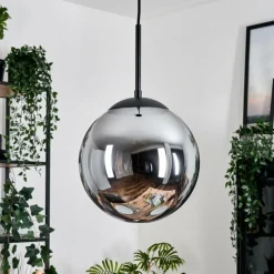 hofstein Gastor Suspension, Boule lumineuse 25 cm Fumé, 1 lumière