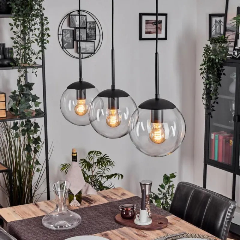 hofstein Gastor Suspension, Boule lumineuse Clair, 3 lumières