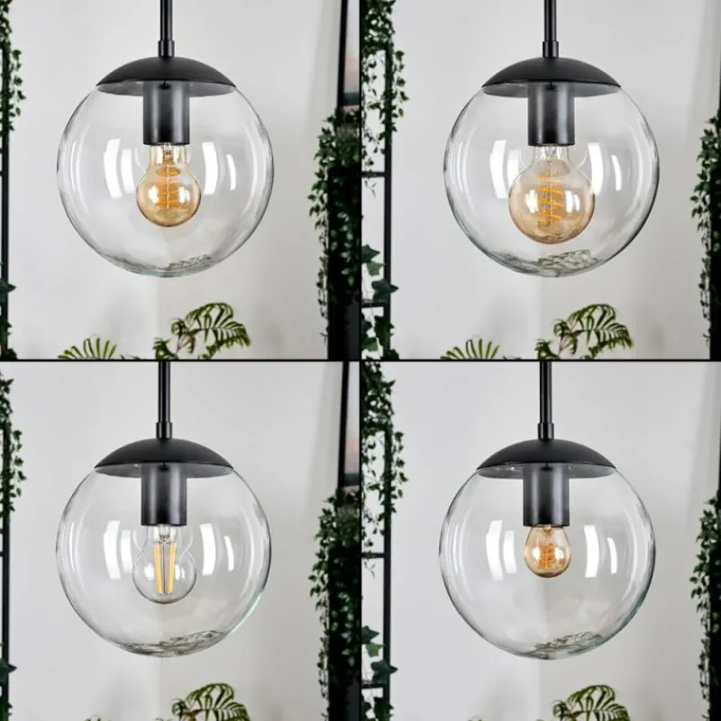 hofstein Gastor Suspension, Boule lumineuse Clair, 3 lumières