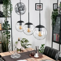 hofstein Gastor Suspension, Boule lumineuse Clair, 3 lumières