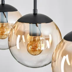 hofstein Gastor Suspension, Boule lumineuse Ambre, Clair, 3 lumières