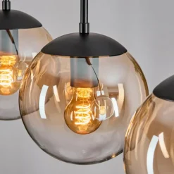 hofstein Gastor Suspension, Boule lumineuse Ambre, Clair, 3 lumières
