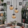 hofstein Gastor Suspension, Boule lumineuse 30 cm Ambre, 3 lumières