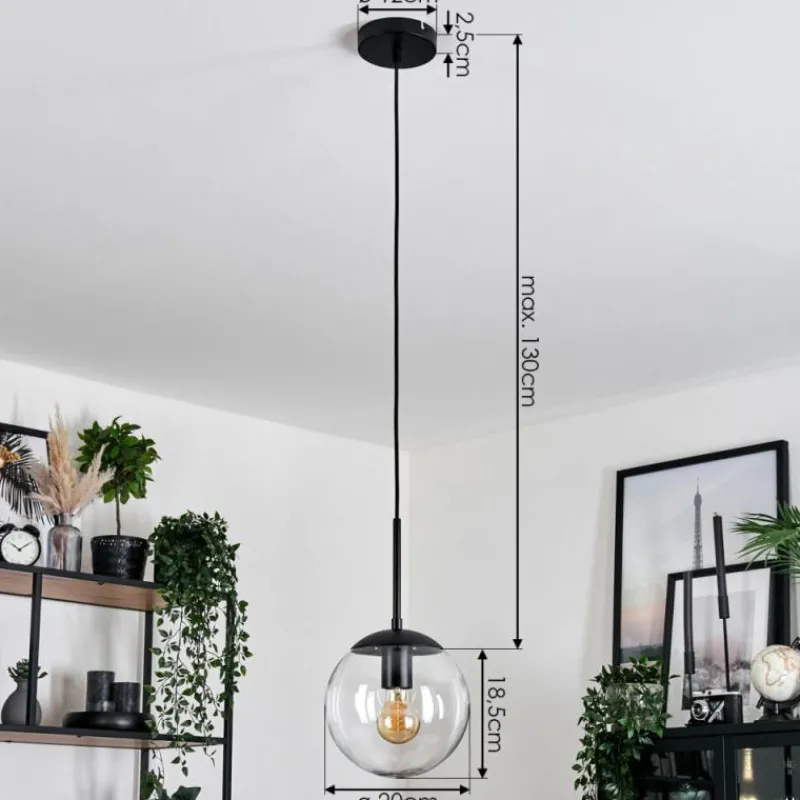 hofstein Gastor Suspension, Boule lumineuse Clair, 1 lumière