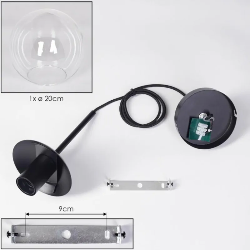 hofstein Gastor Suspension, Boule lumineuse Clair, 1 lumière