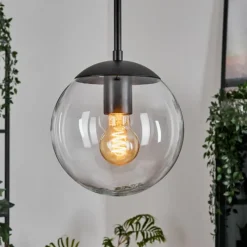 hofstein Gastor Suspension, Boule lumineuse Clair, 1 lumière