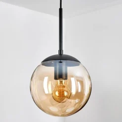hofstein Gastor Suspension, Boule lumineuse Ambre, 1 lumière