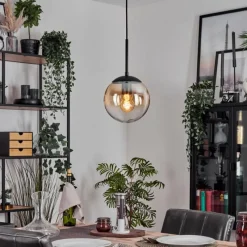 hofstein Gastor Suspension, Boule lumineuse Ambre, Clair, 1 lumière