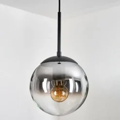 hofstein Gastor Suspension, Boule lumineuse Clair, Fumé, 1 lumière