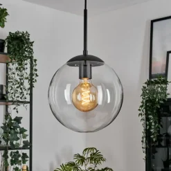 hofstein Gastor Suspension, Boule lumineuse 25 cm Clair, 1 lumière