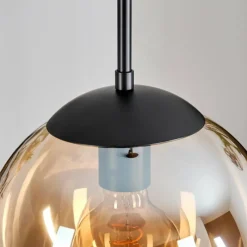hofstein Gastor Suspension, Boule lumineuse 25 cm Ambre, 1 lumière