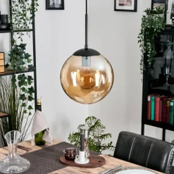 hofstein Gastor Suspension, Boule lumineuse 25 cm Ambre, 1 lumière