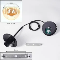 hofstein Gastor Suspension, Boule lumineuse 25 cm Ambre, Clair, 1 lumière