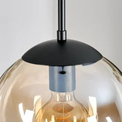 hofstein Gastor Suspension, Boule lumineuse 25 cm Ambre, Clair, 1 lumière