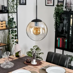 hofstein Gastor Suspension, Boule lumineuse 25 cm Ambre, Clair, 1 lumière