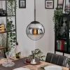 hofstein Gastor Suspension, Boule lumineuse 25 cm Chrome, Clair, Fumé, 1 lumière