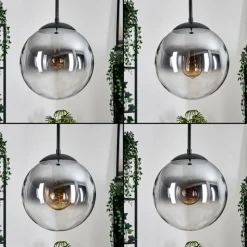 hofstein Gastor Suspension, Boule lumineuse 25 cm Clair, Fumé, 1 lumière