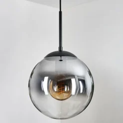 hofstein Gastor Suspension, Boule lumineuse 25 cm Clair, Fumé, 1 lumière