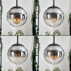 hofstein Gastor Suspension, Boule lumineuse Clair, Fumé, 3 lumières