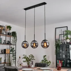 hofstein Gastor Suspension, Boule lumineuse Clair, Fumé, 3 lumières