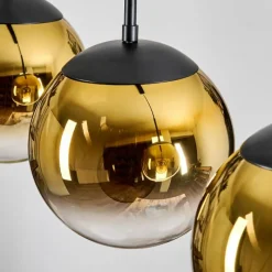 hofstein Gastor Suspension, Boule lumineuse Or, Clair, 3 lumières