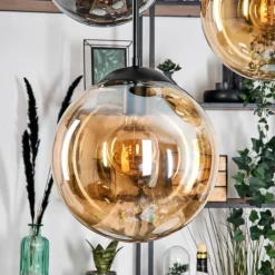 hofstein Gastor Suspension, Boule lumineuse 45 cm Noir, 5 lumières