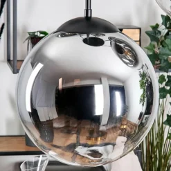 hofstein Gastor Suspension, Boule lumineuse 45 cm Noir, 5 lumières