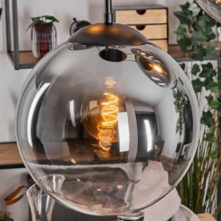 hofstein Gastor Suspension, Boule lumineuse 45 cm Noir, 5 lumières