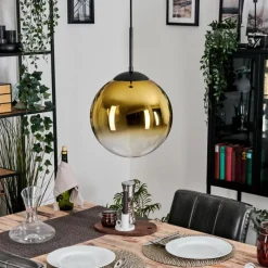 hofstein Gastor Suspension, Boule lumineuse 30 cm Or, Clair, 1 lumière