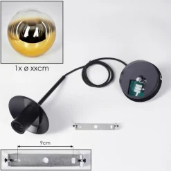 hofstein Gastor Suspension, Boule lumineuse 30 cm Or, Clair, 1 lumière