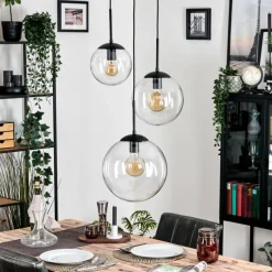 hofstein Gastor Suspension, Boule lumineuse Clair, 3 lumières