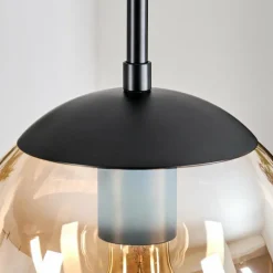 hofstein Gastor Suspension, Boule lumineuse Ambre, Clair, 3 lumières