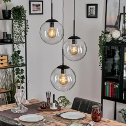 hofstein Gastor Suspension, Boule lumineuse Clair, 3 lumières